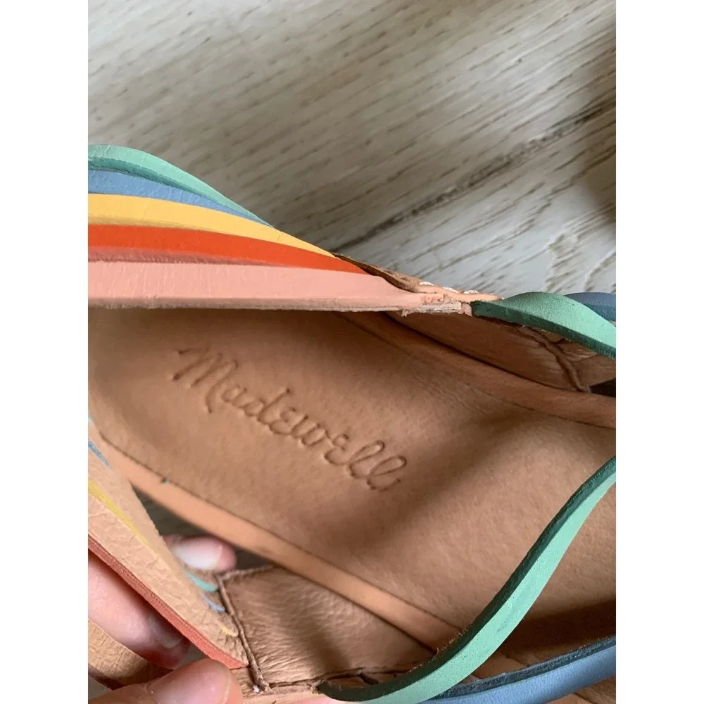 Madewell The Samira Flat Womens Sandal leather‎ soft colorful sandal beige